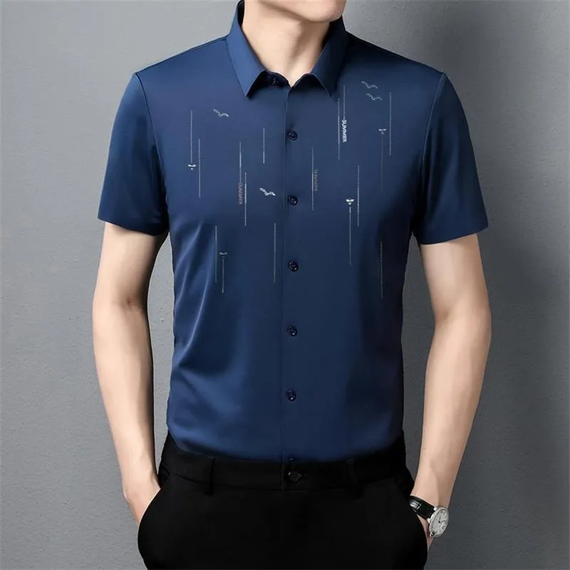 2024 Summer Anti-wrinkle Ice Silk Shirt