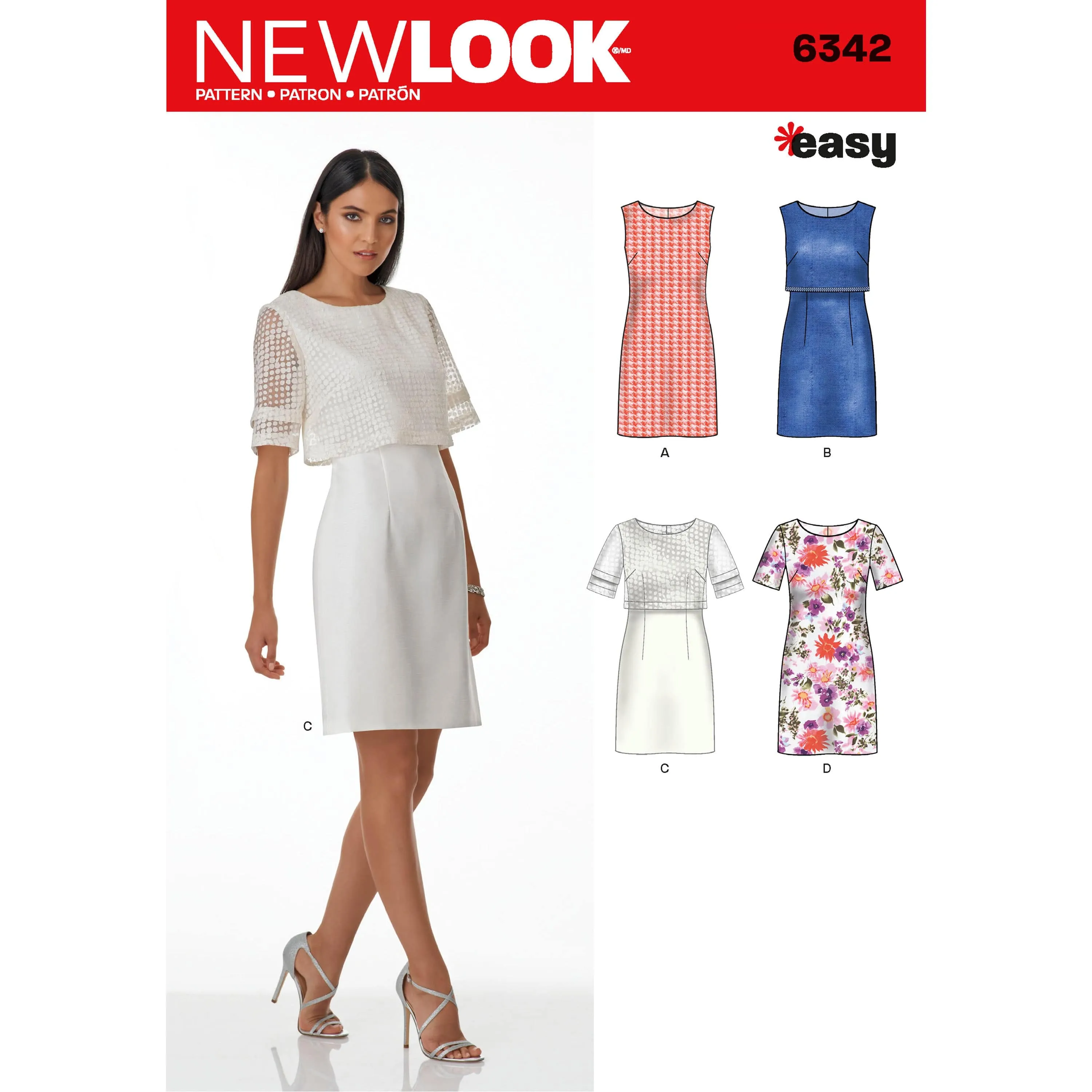 6342 Misses' Dress with or without Overbodice