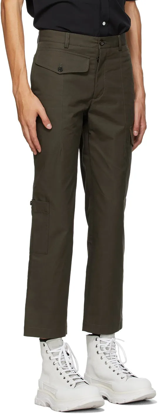 Alexander McQueen Khaki Military Trousers