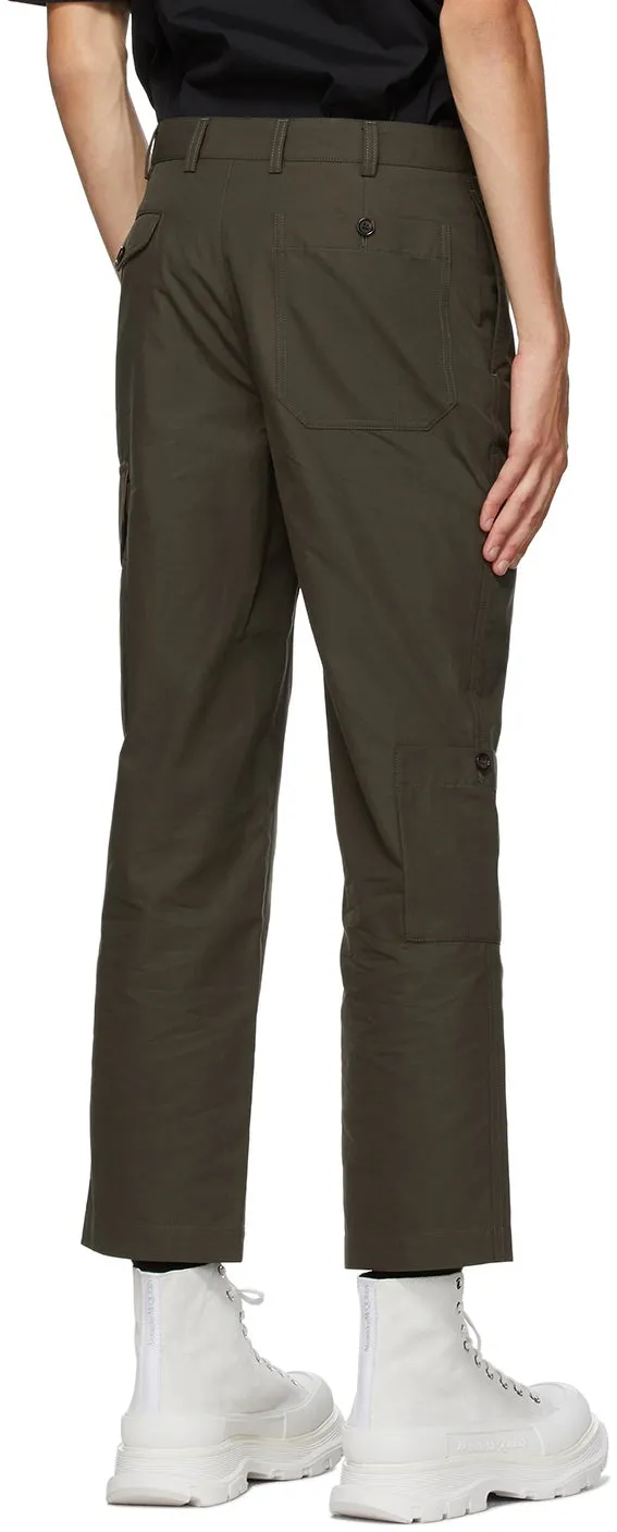 Alexander McQueen Khaki Military Trousers