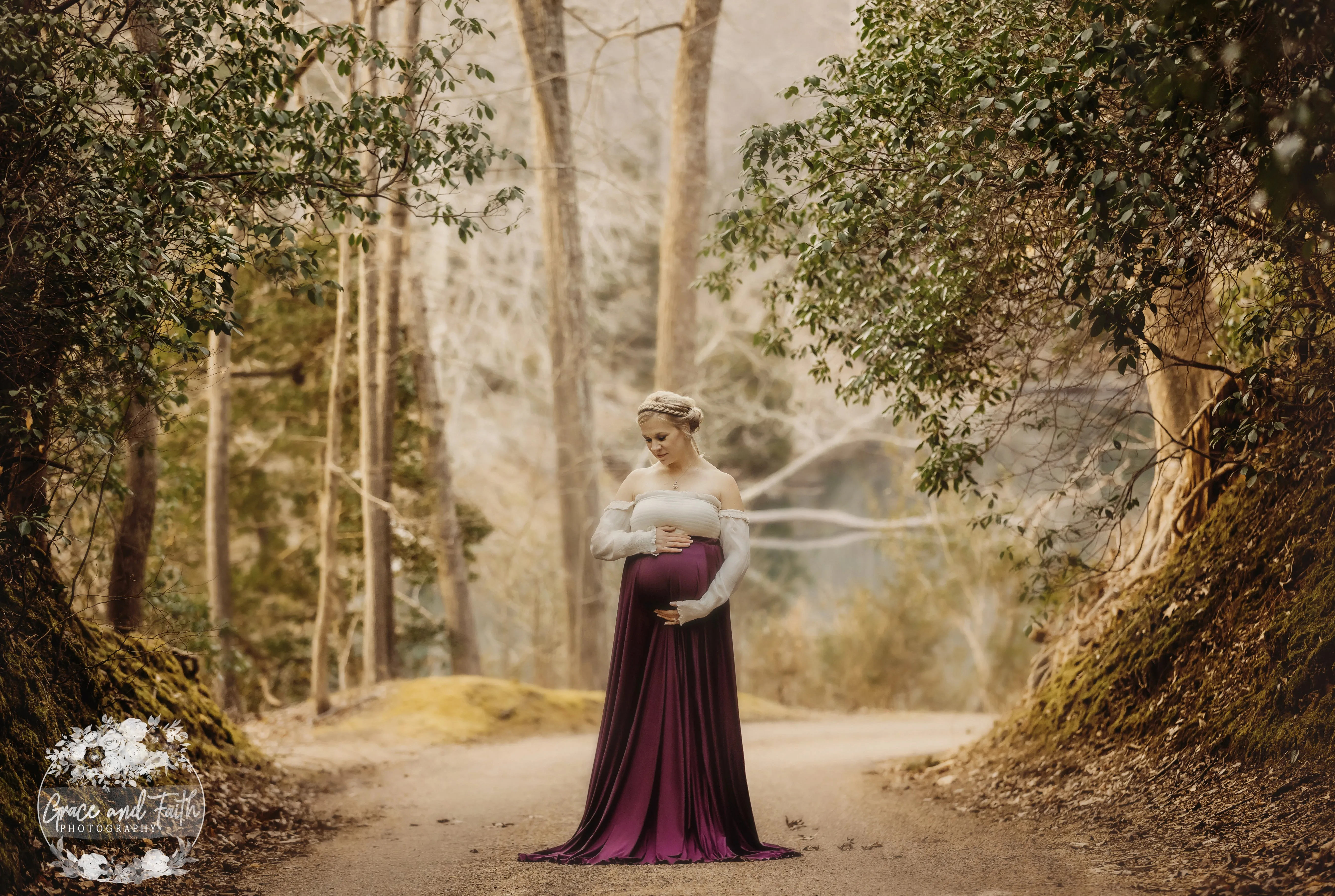 Birdie Boho Maternity Crop Top | Vintage Cream, Smocked, Long Sleeve, One Size