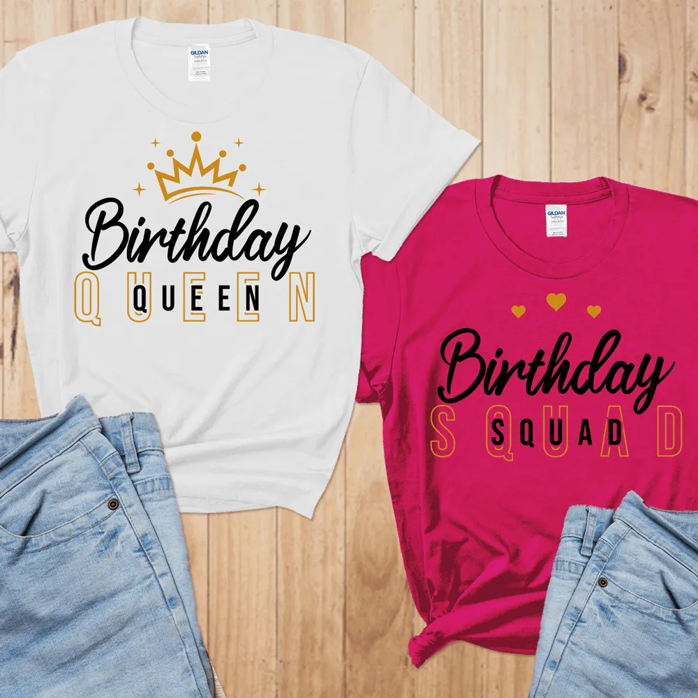 Birthday Queen t shirts, Birthday Queen Shirt, Birthday Squad shirt, Birthday Entourage shirts, matching birthday squad shirts, gift for her