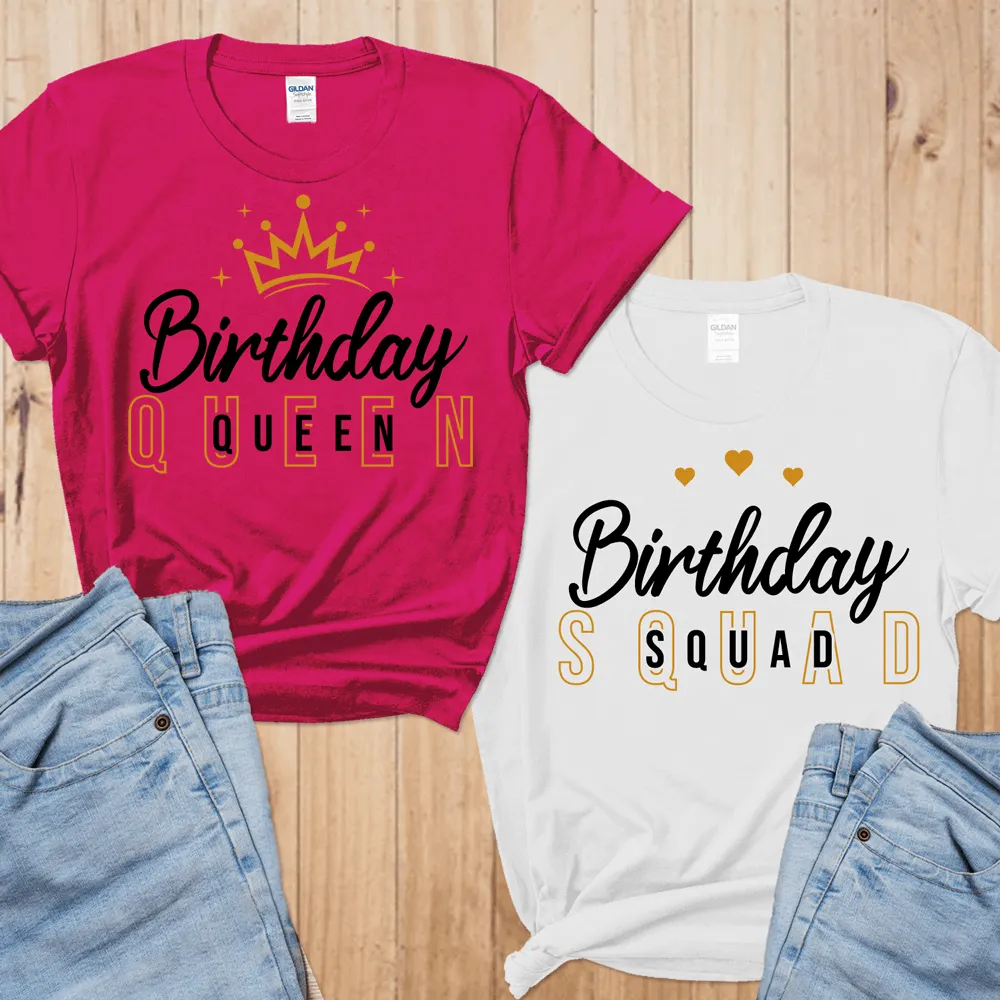 Birthday Queen t shirts, Birthday Queen Shirt, Birthday Squad shirt, Birthday Entourage shirts, matching birthday squad shirts, gift for her