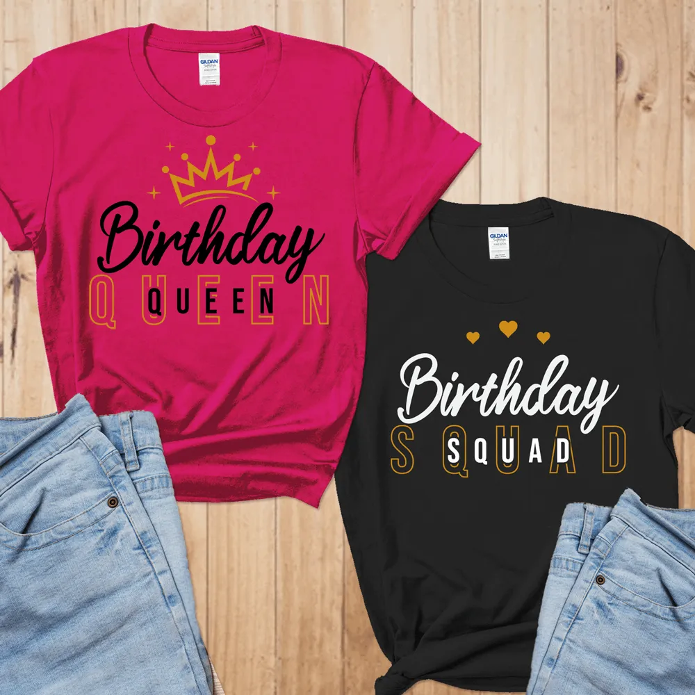 Birthday Queen t shirts, Birthday Queen Shirt, Birthday Squad shirt, Birthday Entourage shirts, matching birthday squad shirts, gift for her
