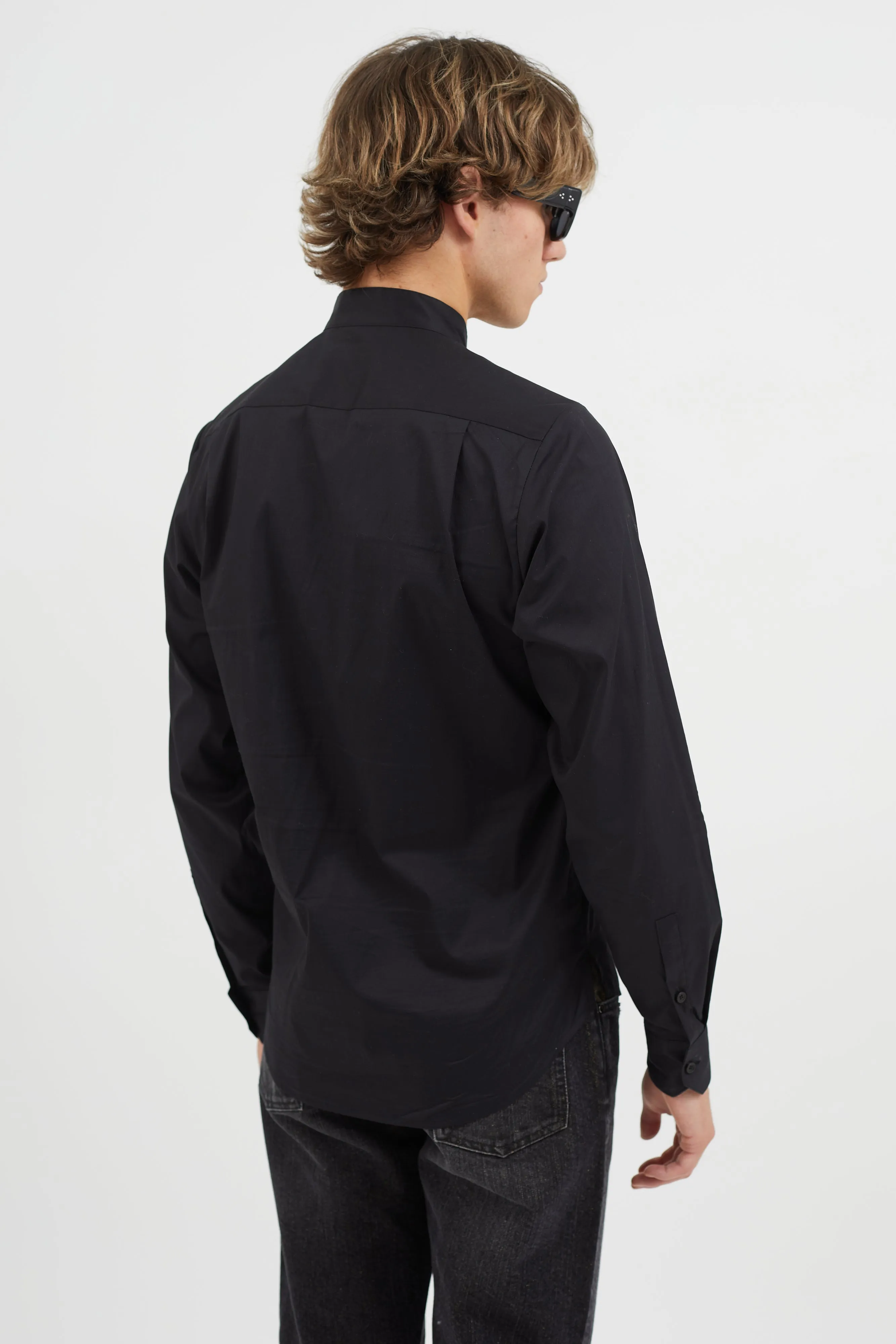 Black Panelled Shirt