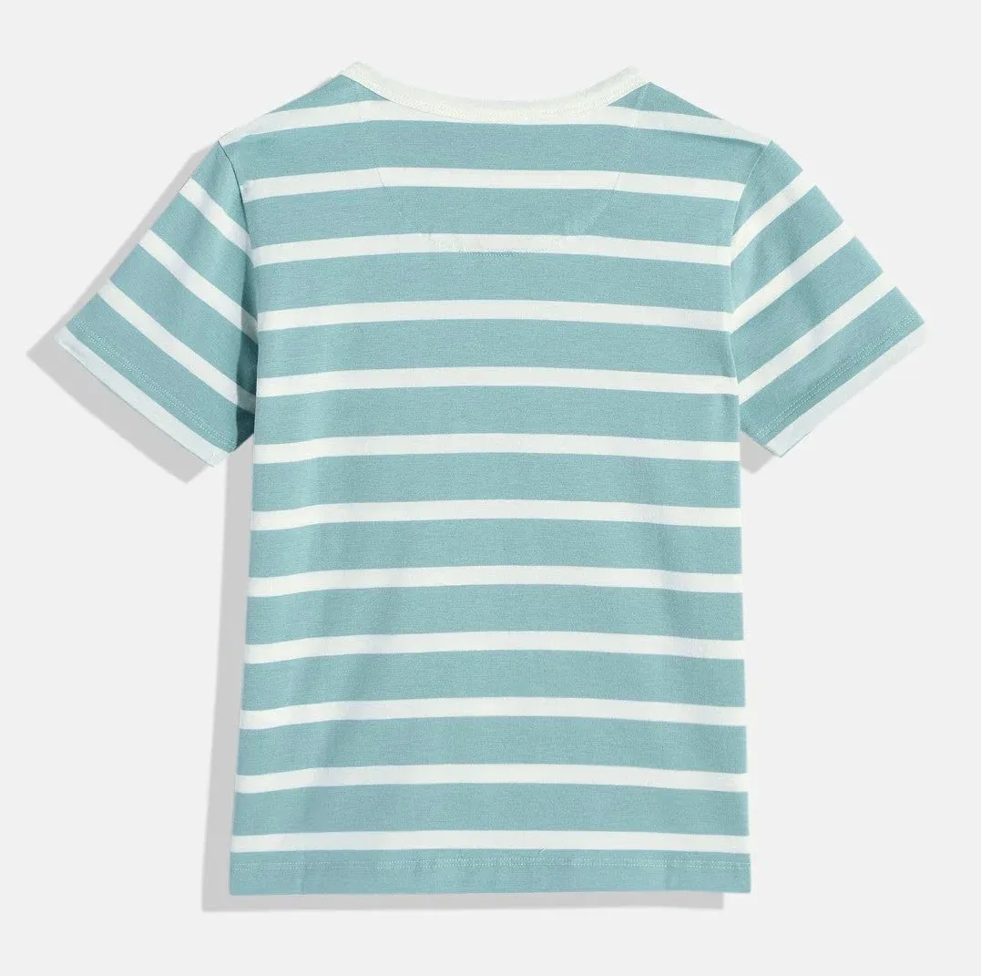 Blue Drums Half Sleeves Round Neck Cotton Tshirt