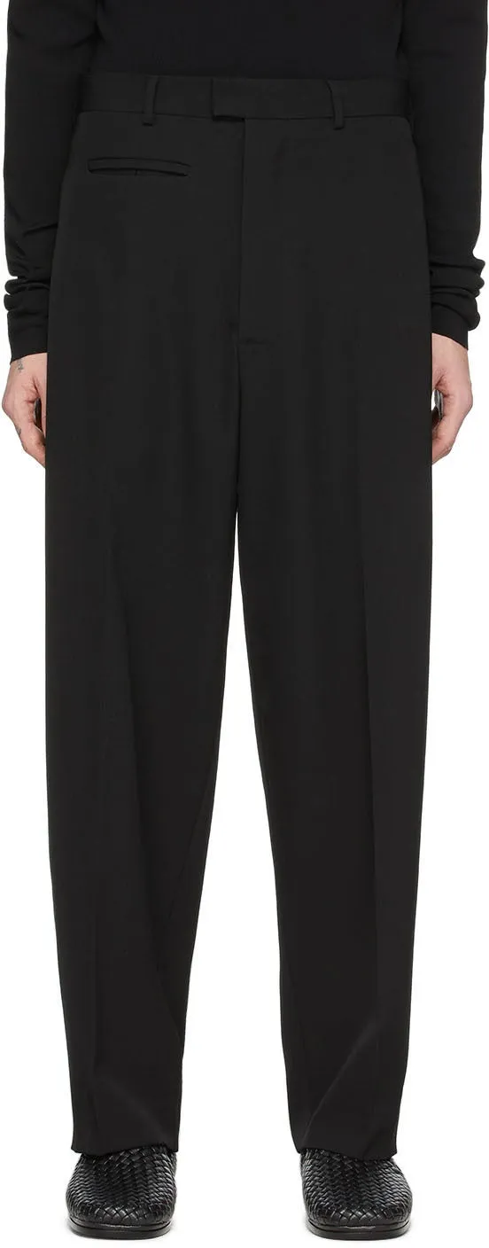Bottega Veneta Black Wool Gabardine Trousers