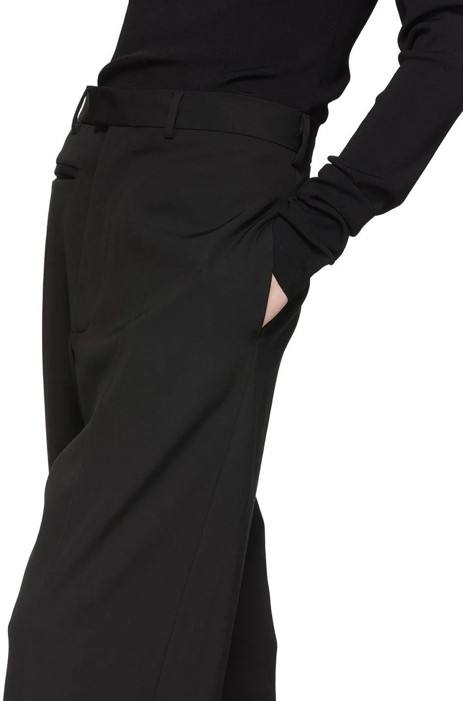 Bottega Veneta Black Wool Gabardine Trousers
