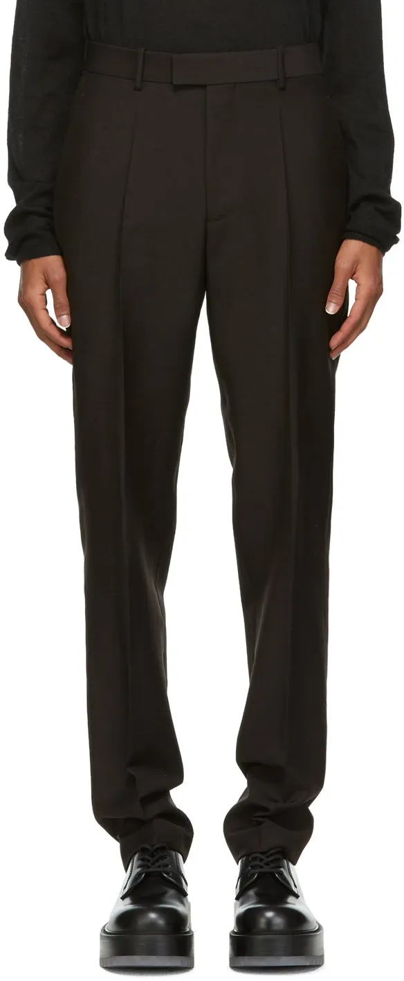 Bottega Veneta Brown Mohair Straight Trousers