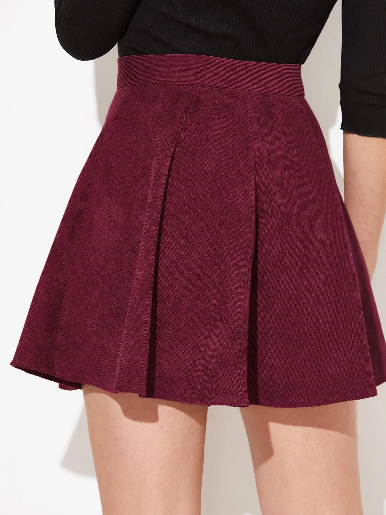 Casual Plain Button High Waist Mini Women Skirt