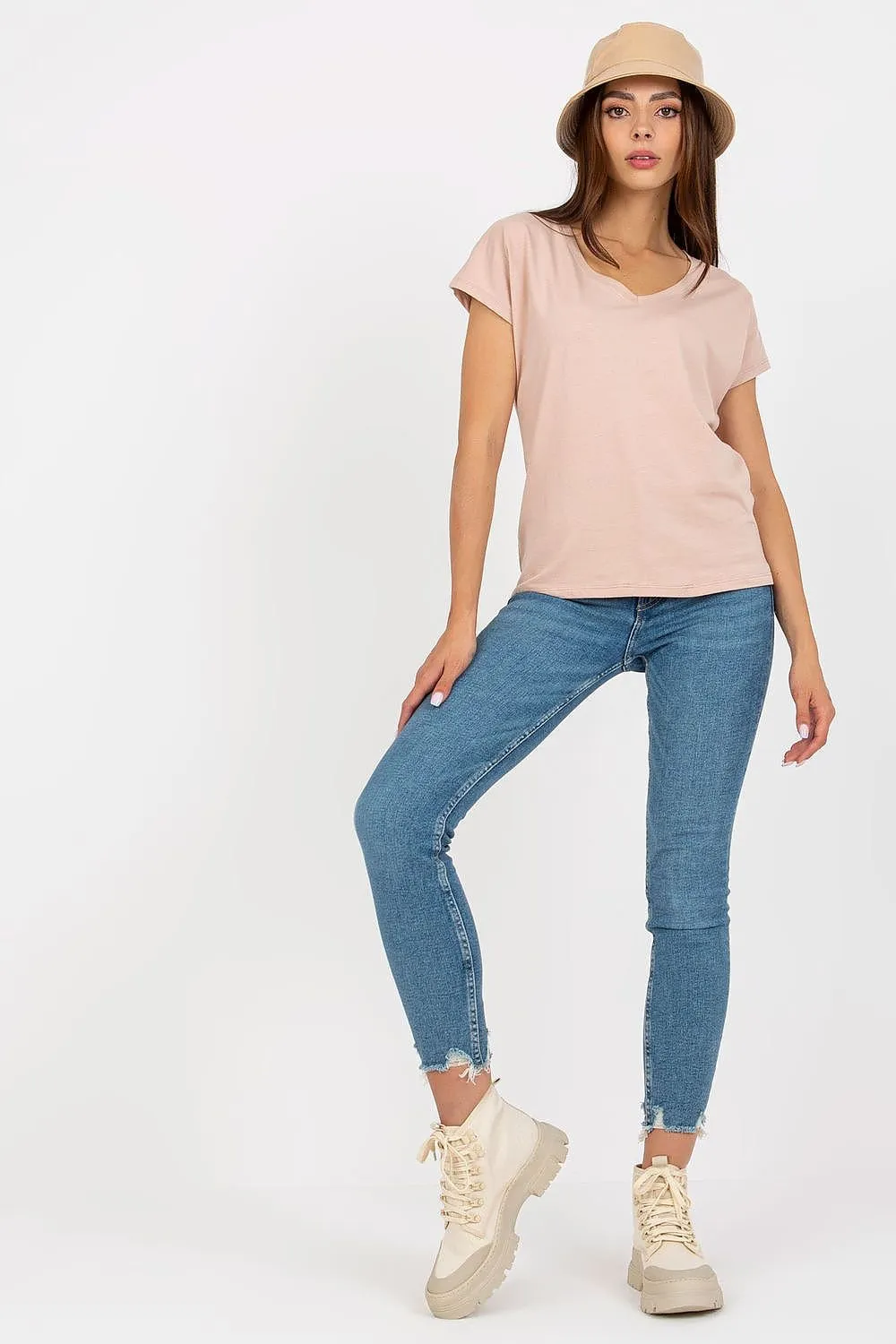 Chic Heart-Shaped Neck Everyday Tee