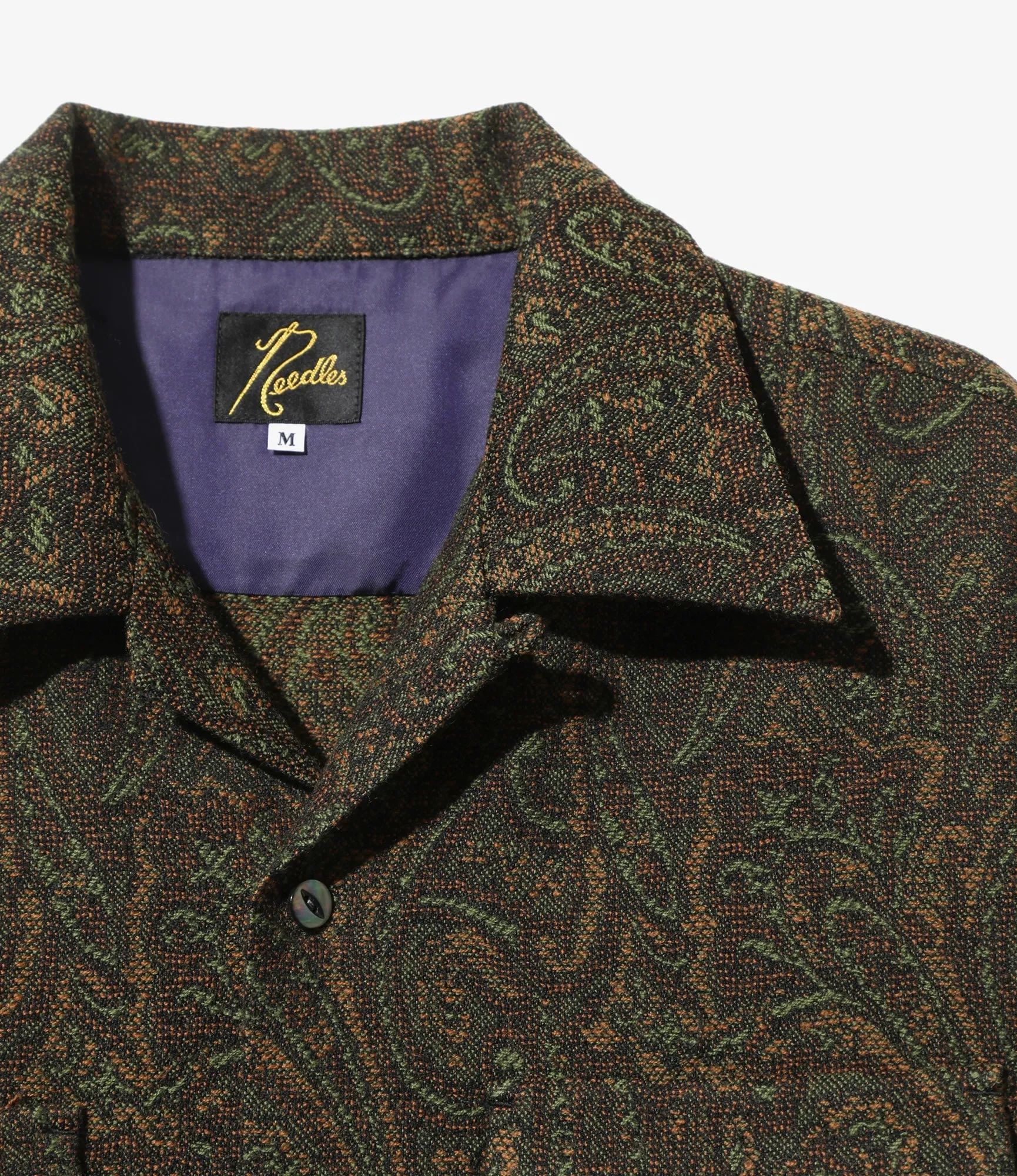 Classic Shirt – Green Paisley Jacquard Wool
