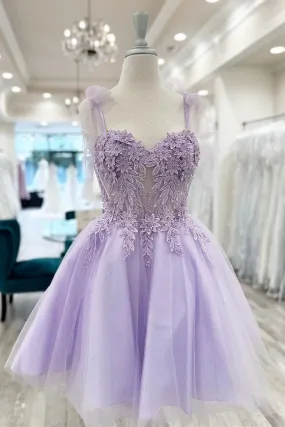 Cute A Line Sweetheart Tulle Appliques Short Cheap Homecoming Dresses Beautiful