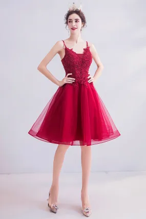 Cute Lace Short Prom Dresses A-Line Homecoming Dresses Beautiful