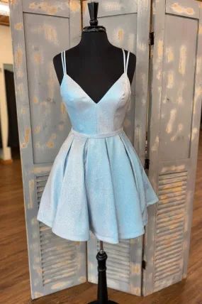 Cute V-Neck Short Prom Dresses A-Line Homecoming Dresses Sexy
