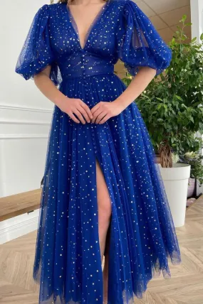 Cute V-Neck Tulle Short Prom Dresses A-Line Graduation Homecoming Dresses Sparkly