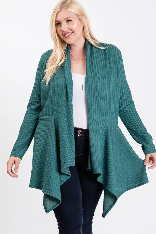 Double Knit Open Cardigan