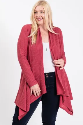 Double Knit Open Cardigan