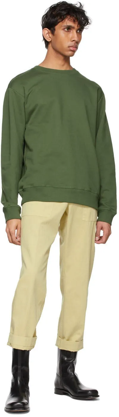 Dries Van Noten Yellow Twill Trousers