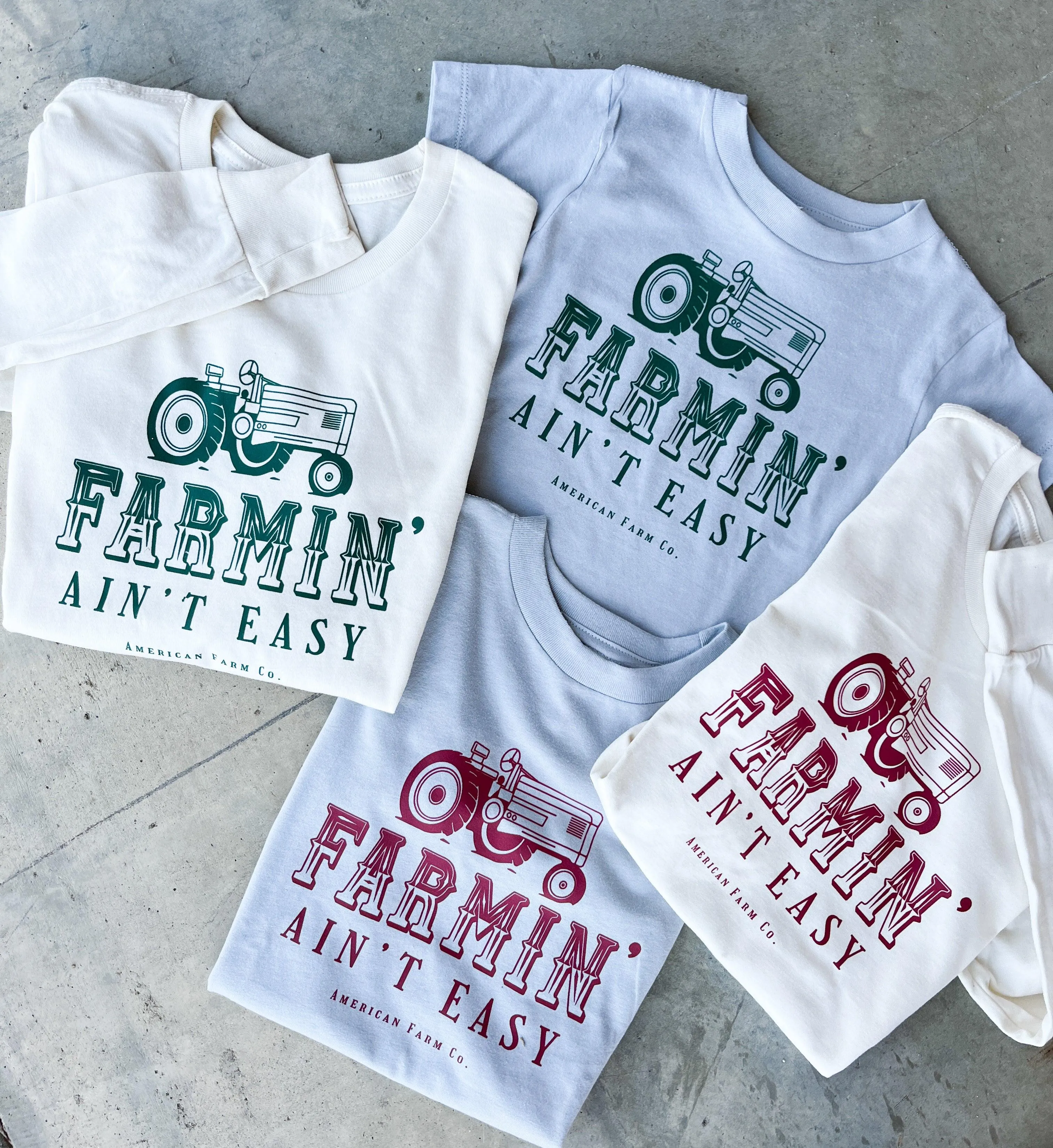 Farmin’ Ain’t Easy Red Toddler/Youth Tees