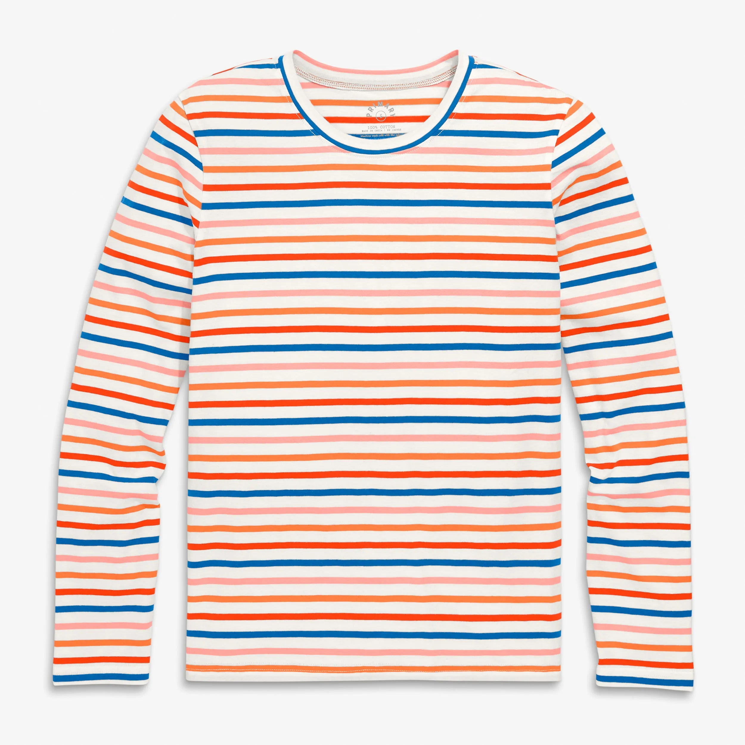 Fit 1 grown-ups long sleeve easy multi-stripe tee