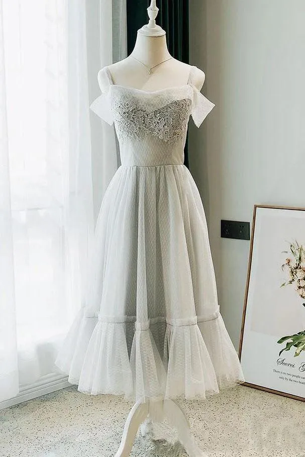 Homecoming Dresses Modest Off the Shoulder Lace Short with Lace up Cocktail Dress