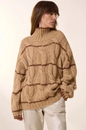 Leon & Harper Melodie Stripe Sweater Ecru