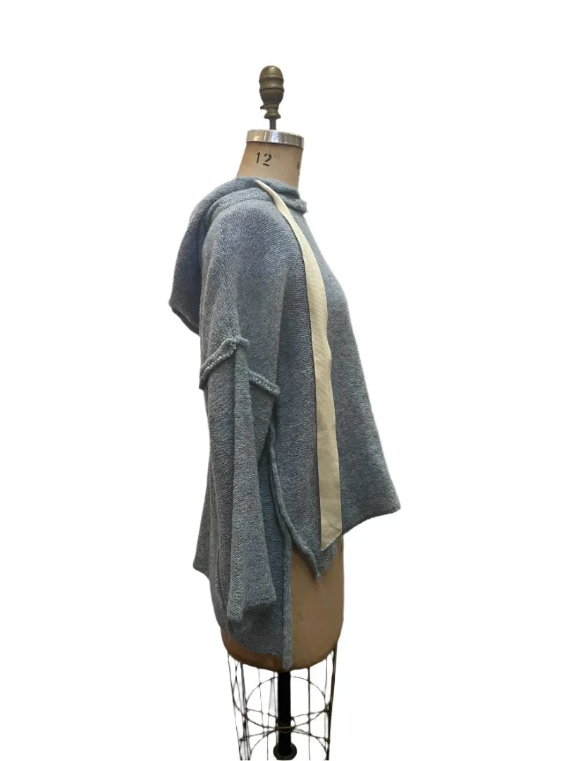 Light weight Sloppy Joe hoodie (Alpaca) - Sky blue