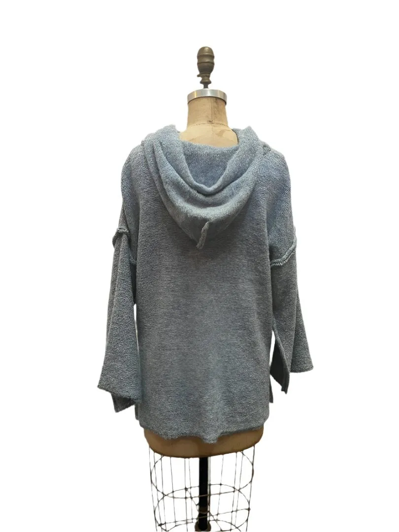 Light weight Sloppy Joe hoodie (Alpaca) - Sky blue