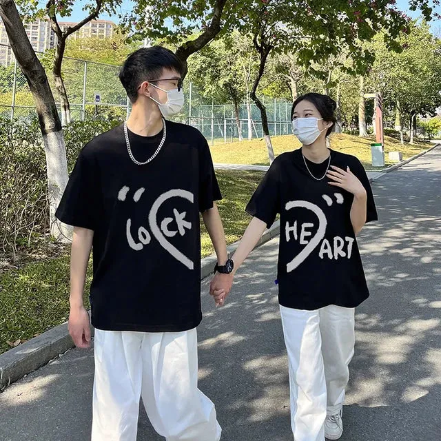 Lock Heart Cute Couple Shirts