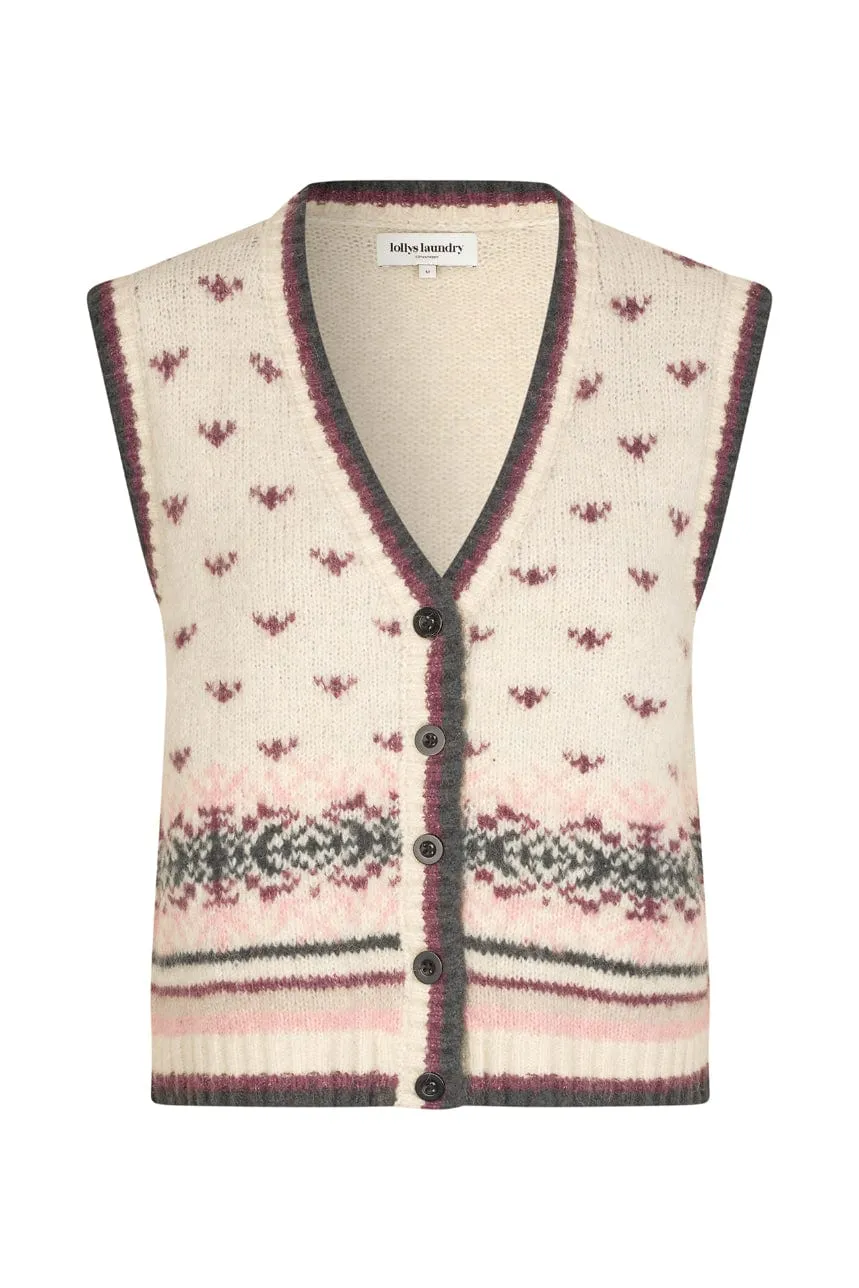 Lollys Laundry Ina Vest Creme