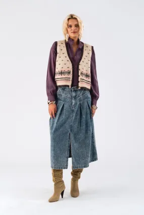 Lollys Laundry Ina Vest Creme