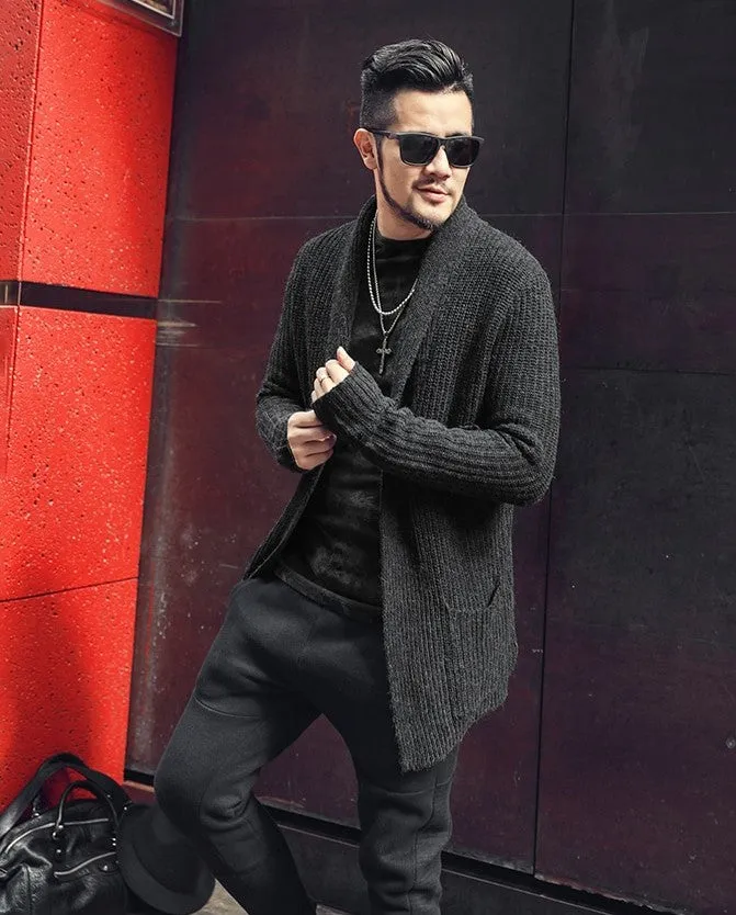 Men's Winter Warm Woolen Slim Knitted Cardigan