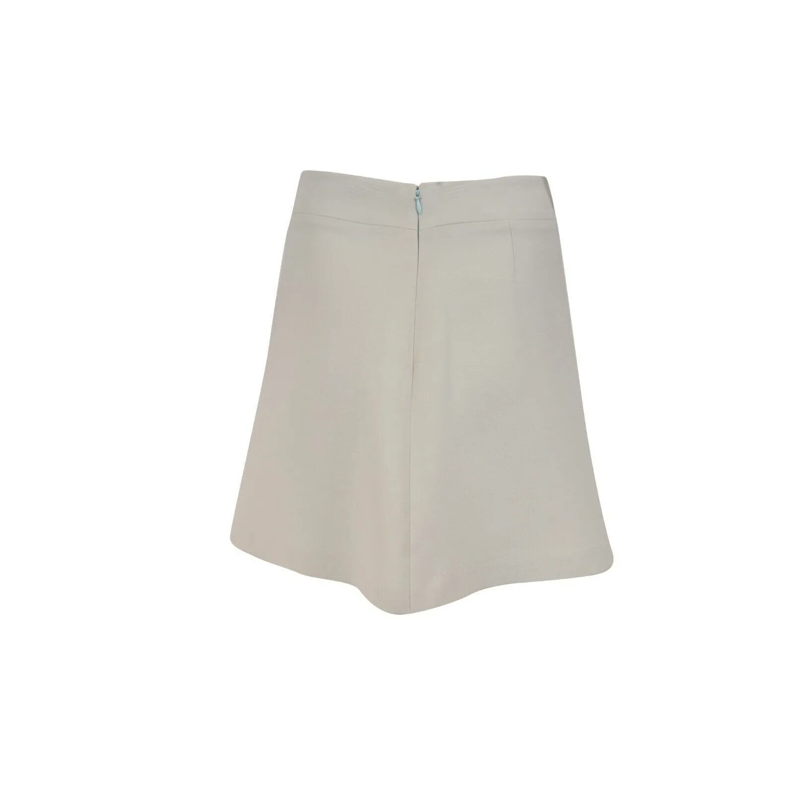 Mint Green Wool Silk Blend Mini Skirt