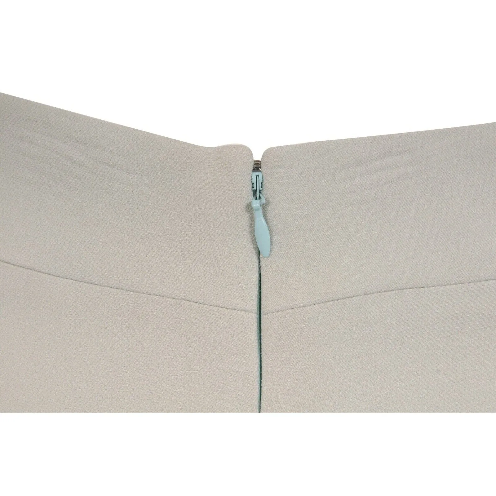Mint Green Wool Silk Blend Mini Skirt