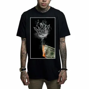 Money To Burn Black Mens T-Shirt