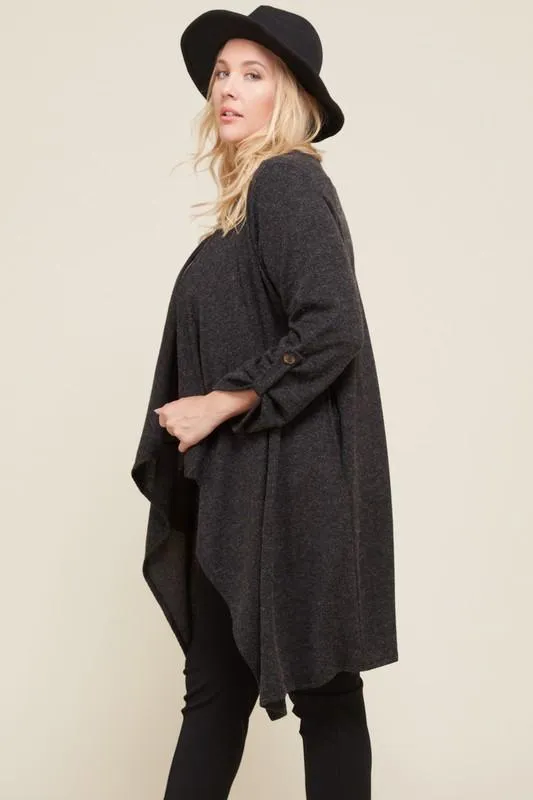 Plus Long Sleeve Cardigan