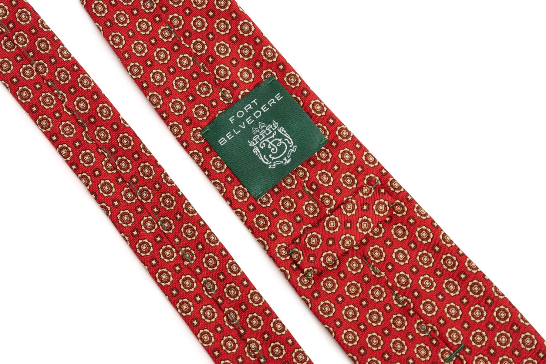 Red Micropattern Madder Silk Tie