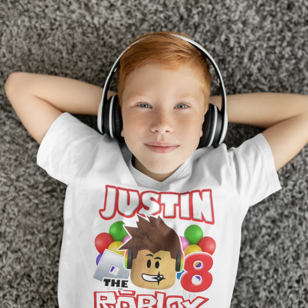 Roblox Birthday Boy Family Party Shirts, roblox birthday shirt