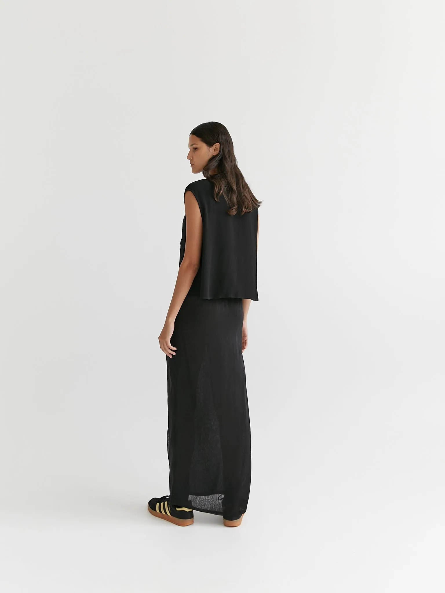 Silk Split Skirt