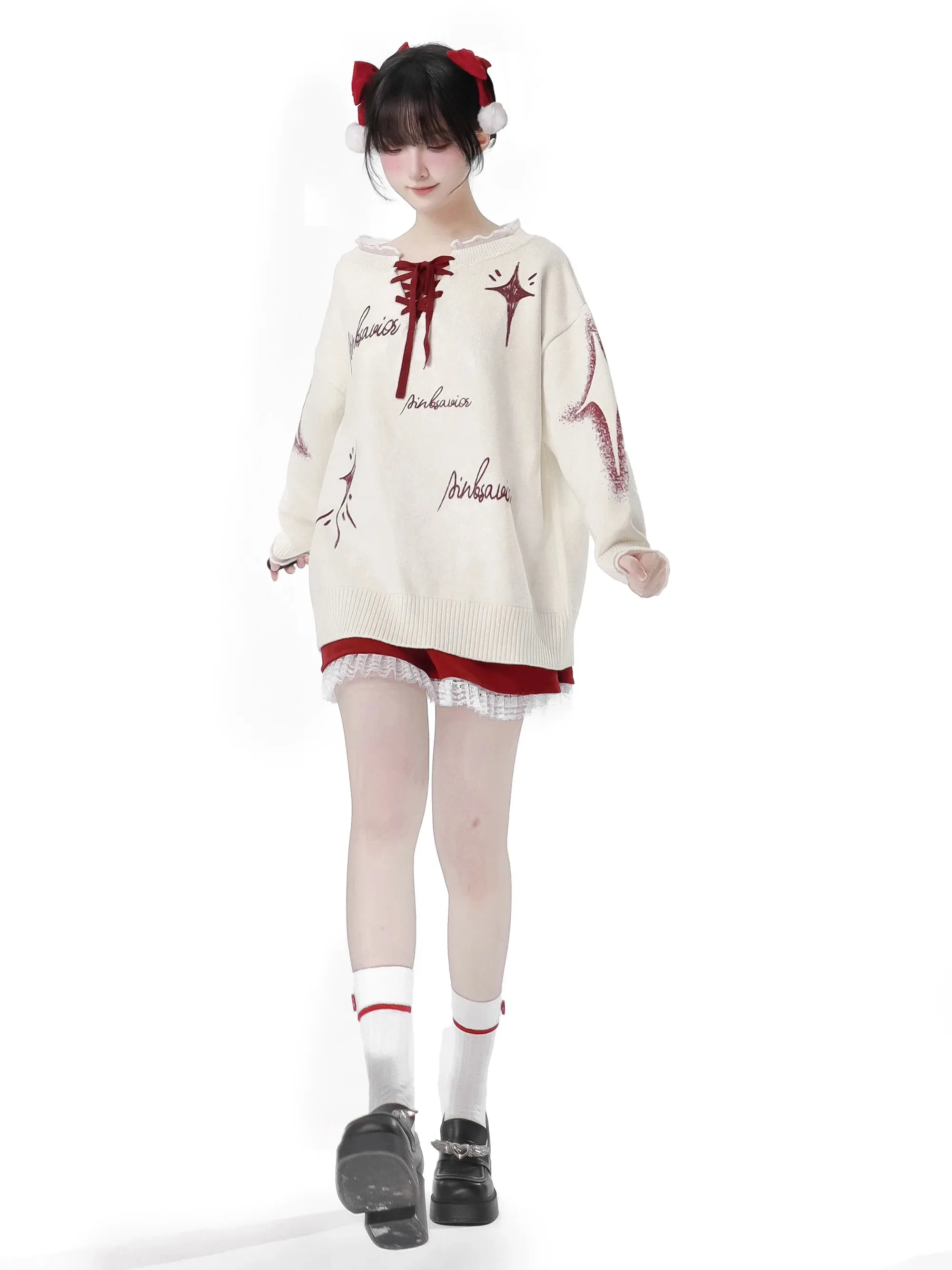 Star Strap Spectrum Soft Race   Red Tops Knit