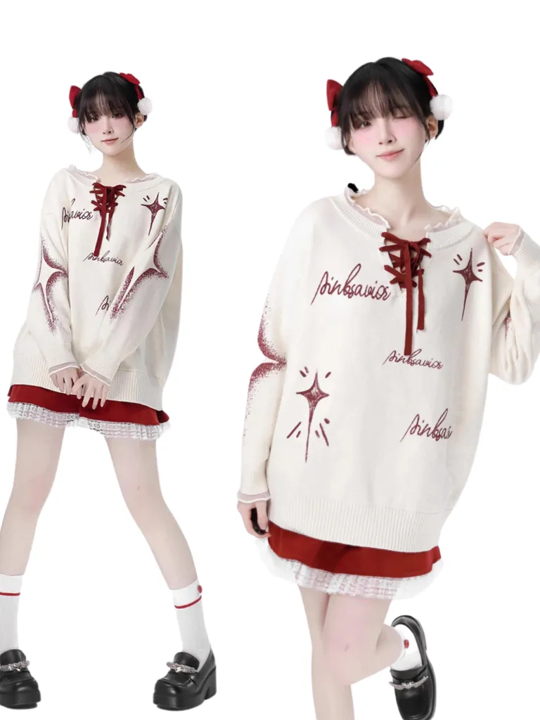 Star Strap Spectrum Soft Race   Red Tops Knit