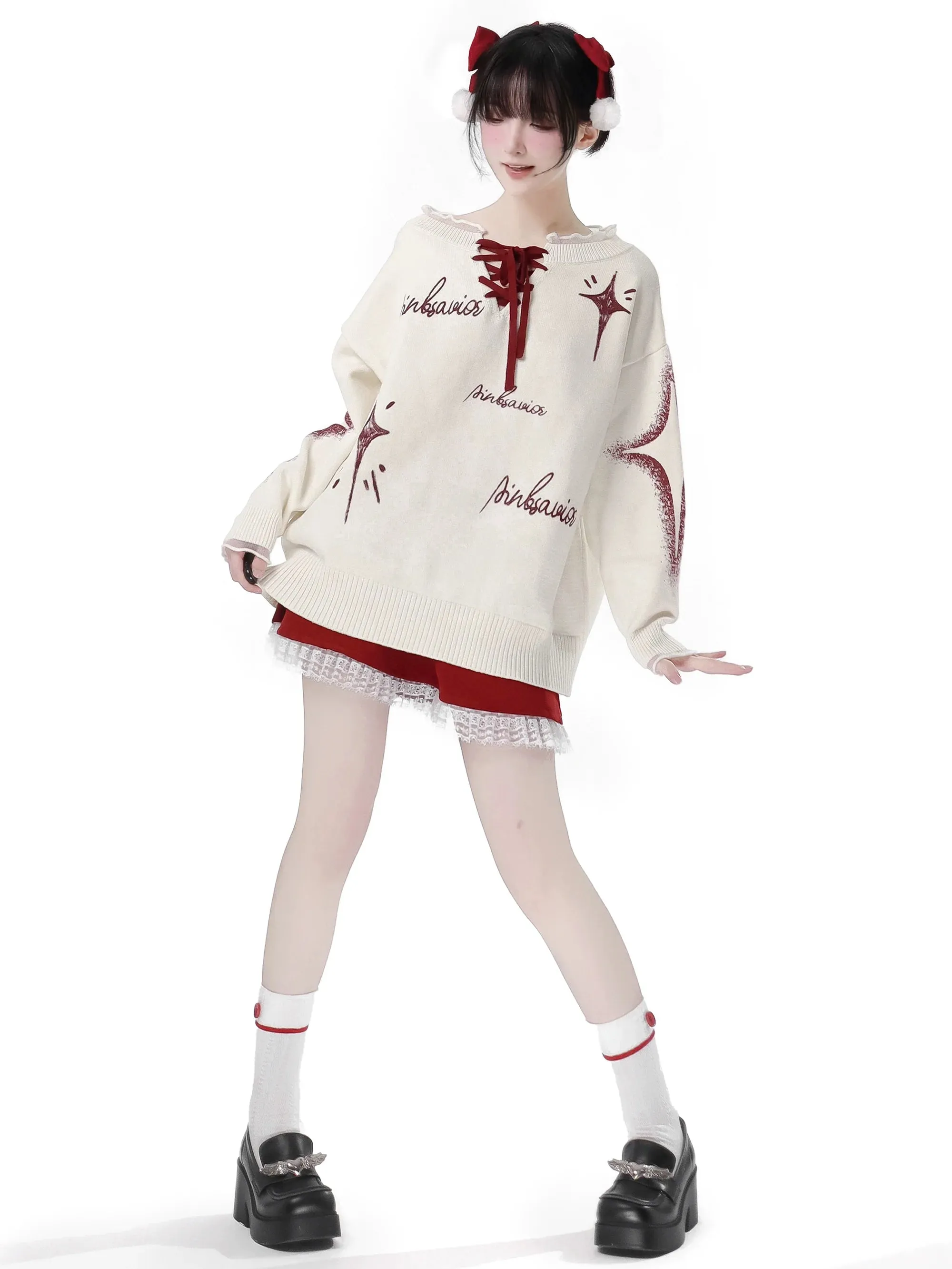 Star Strap Spectrum Soft Race   Red Tops Knit