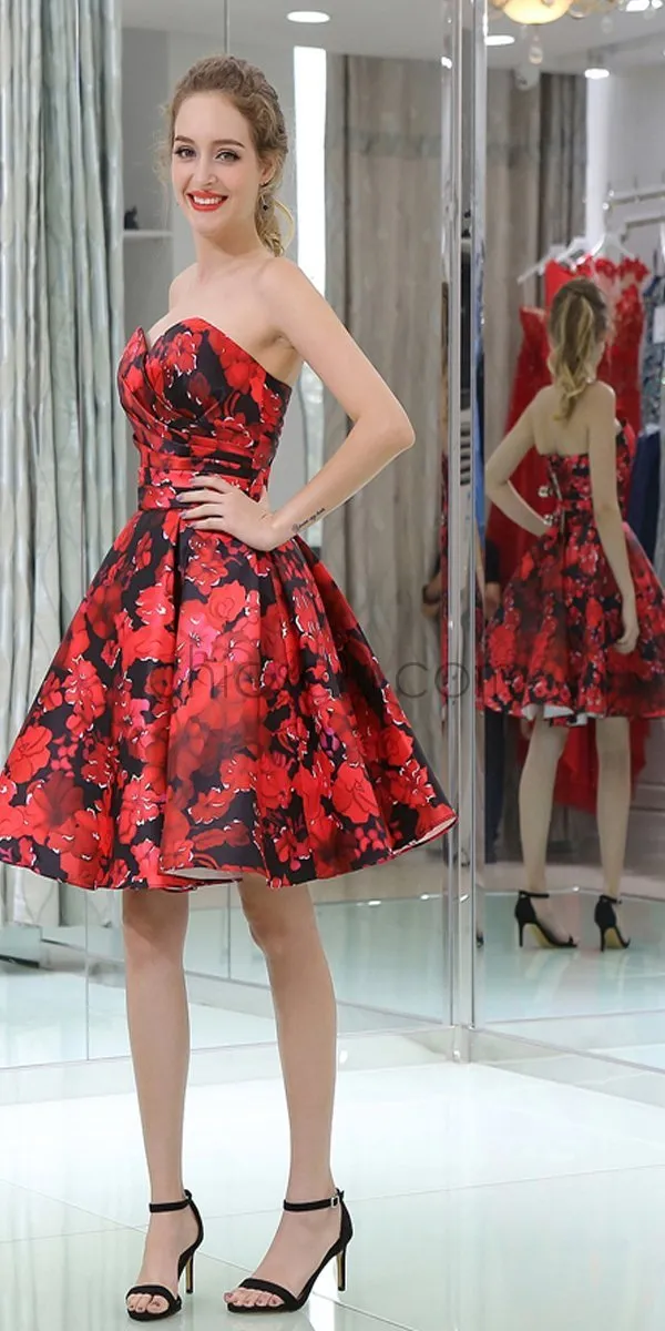 Sweetheart A-Line Unique Deisgn Lovely Homecoing Dresses LMX1174