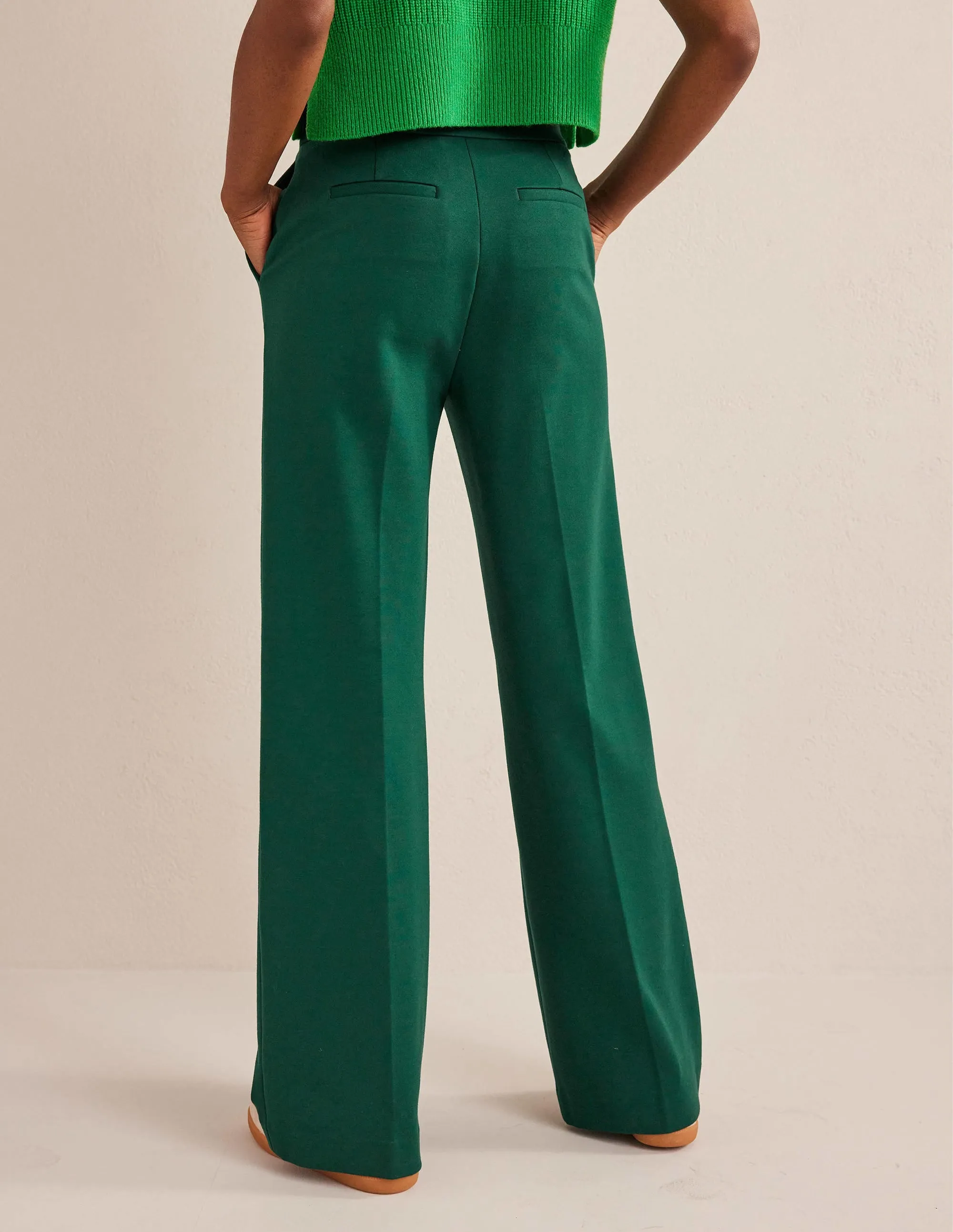 Westbourne Ponte Trousers-Emerald Night