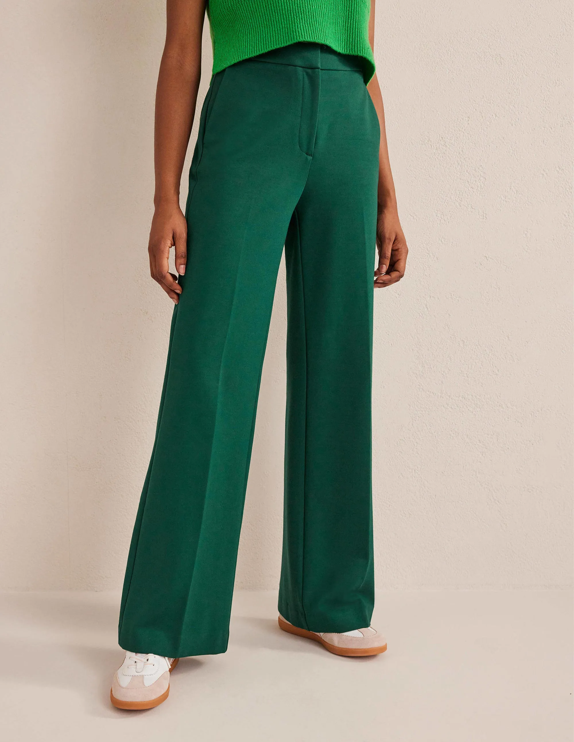 Westbourne Ponte Trousers-Emerald Night